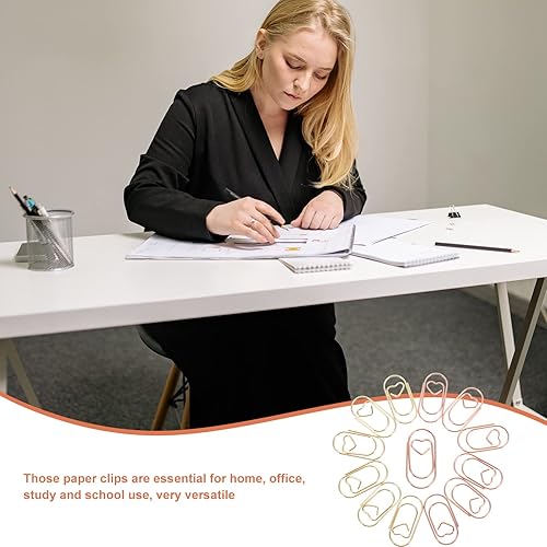 Miniatura 8 de Didiseaon 30 clips de papel para documentos, clips de archivo novedosos, clips de archivo con forma, clips de archivo de libros, clips de lectura de