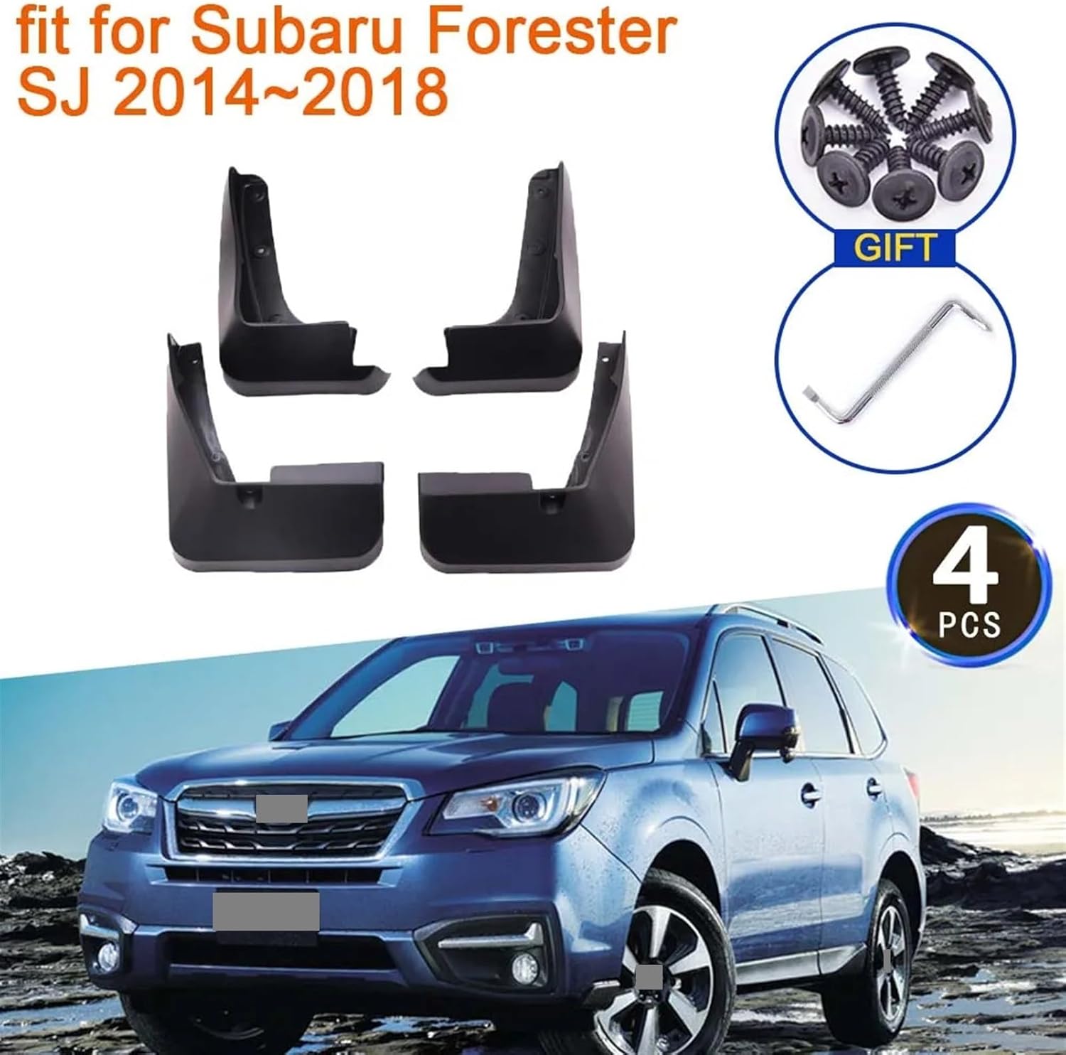 Car Fender Accessories 4X for Subarus Forester SJ 2014 2015 2016 2017 2018 Mudflap Mudguards Splash Guards fenders Flare Front Rear Wheel Car Accessories