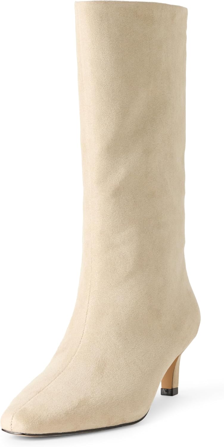 The Drop Women's Serena Midi Boot Classic 5.5 Clay Microsuede