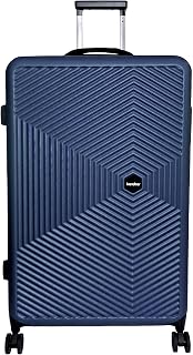 Extra Large Hard Shell Luggage Suitcase Bag XL 76 cm 4 kg 100 litres 4 Spinner Wheels Number Lock, Seashell Dark Blue