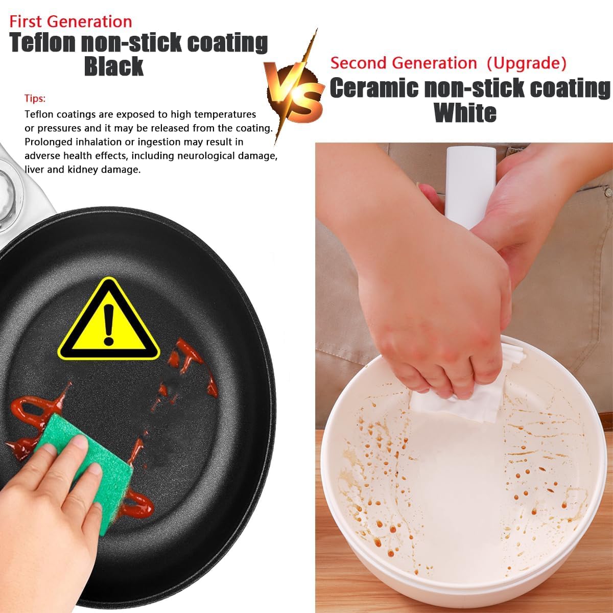Elektrischer Hot Pot 1.5L mit Dämpfern, Elektrische Pfannen für Braten/Ramen/Fondue/Suppe, geeignet für Wohnheim/Camping/Haus, Keramische Antihaftbeschichtung, Duale Leistungsregelung, Hell-Beige