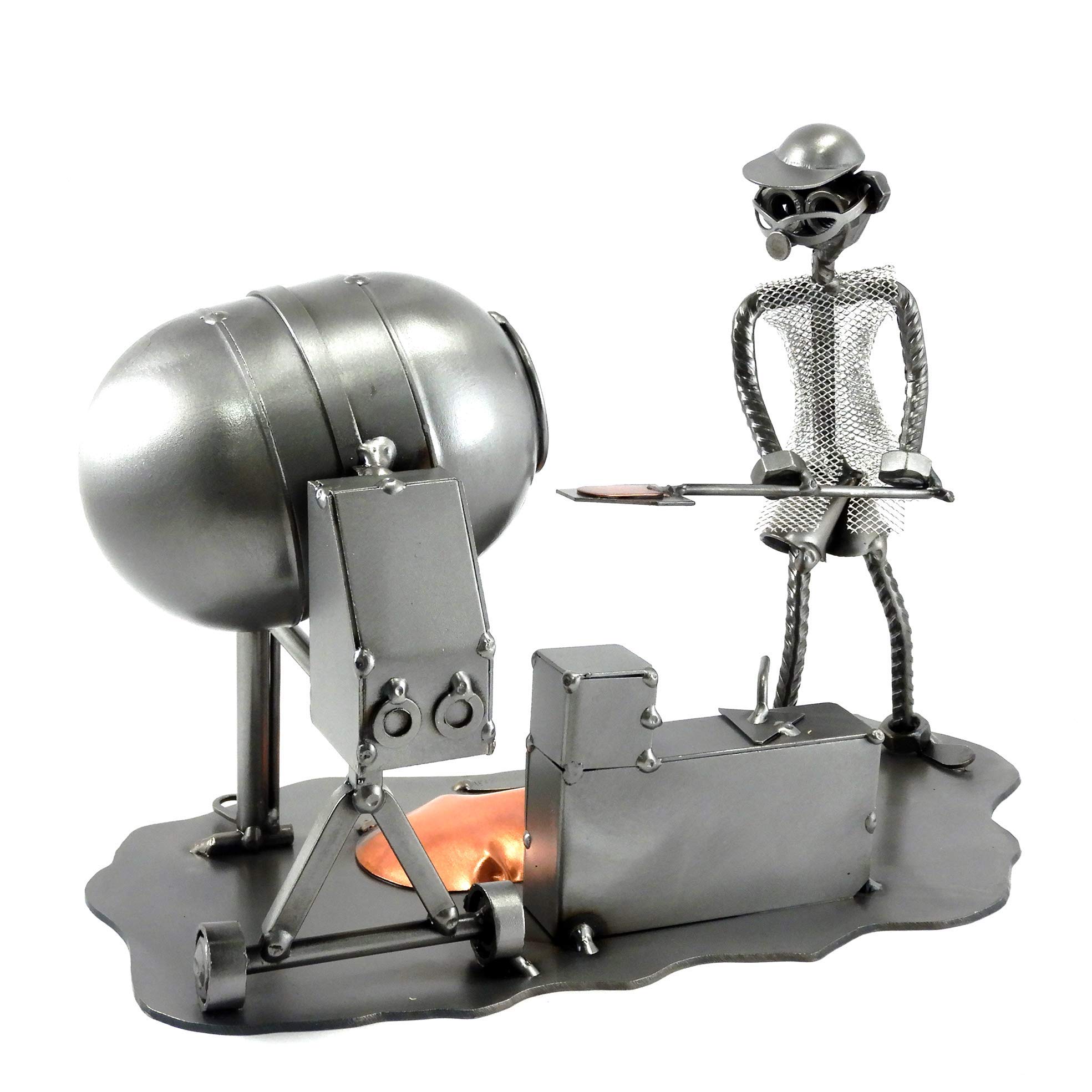 MURATORE CON BETONIERA IN METALLO CON VITI BULLONI CHIODI DI METAL IDEA - IDEA REGALO ORIGINALE - 100% ARTIGIANALE - MADE IN ITALY - PERSONALIZZABILE