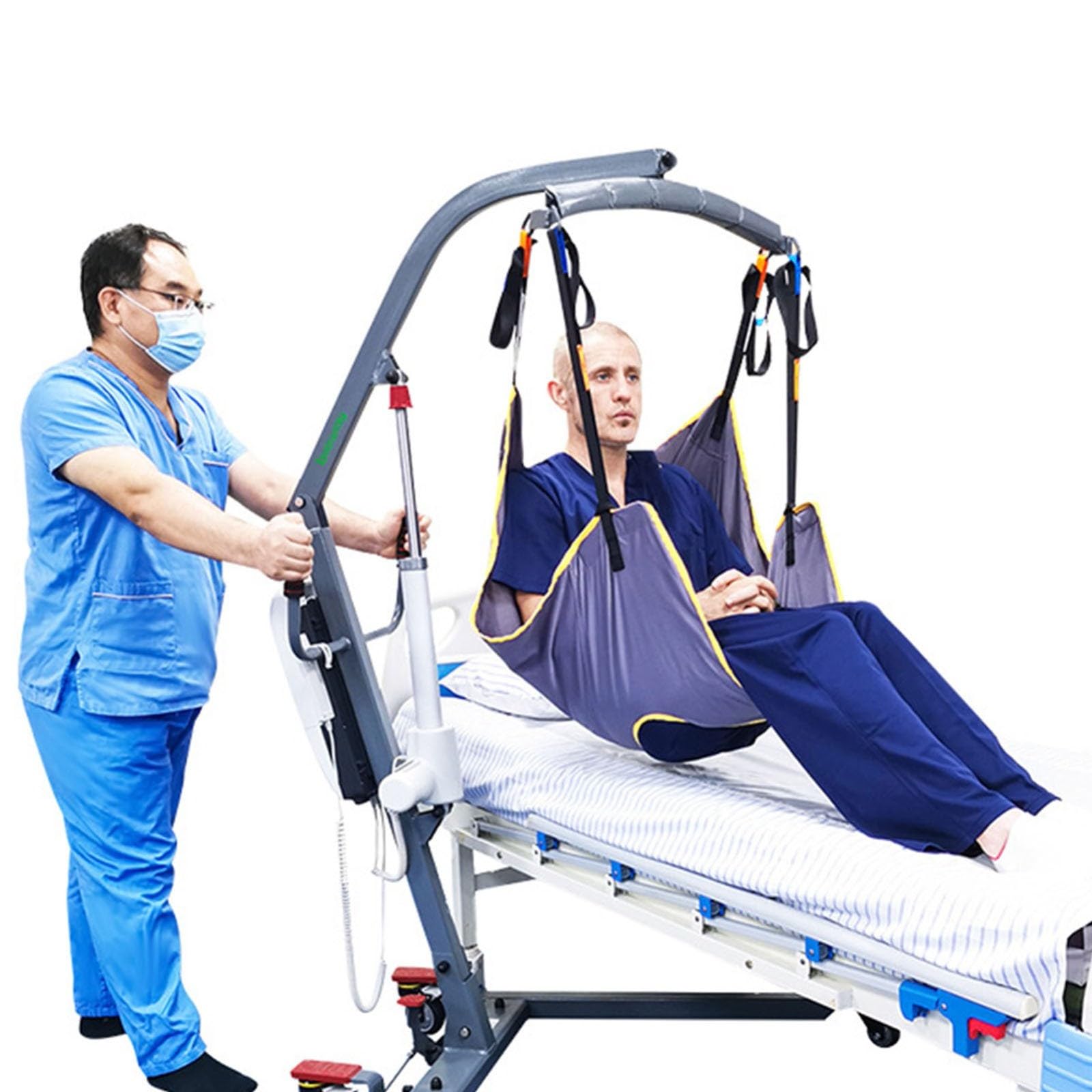 Cinturón De Transferencia, Grúa De Paciente Paciente Cinturón De Transferencia para Bariátrico Enfermería Anciano Discapacitado Cuerpo Completo Y Postrado En Cama