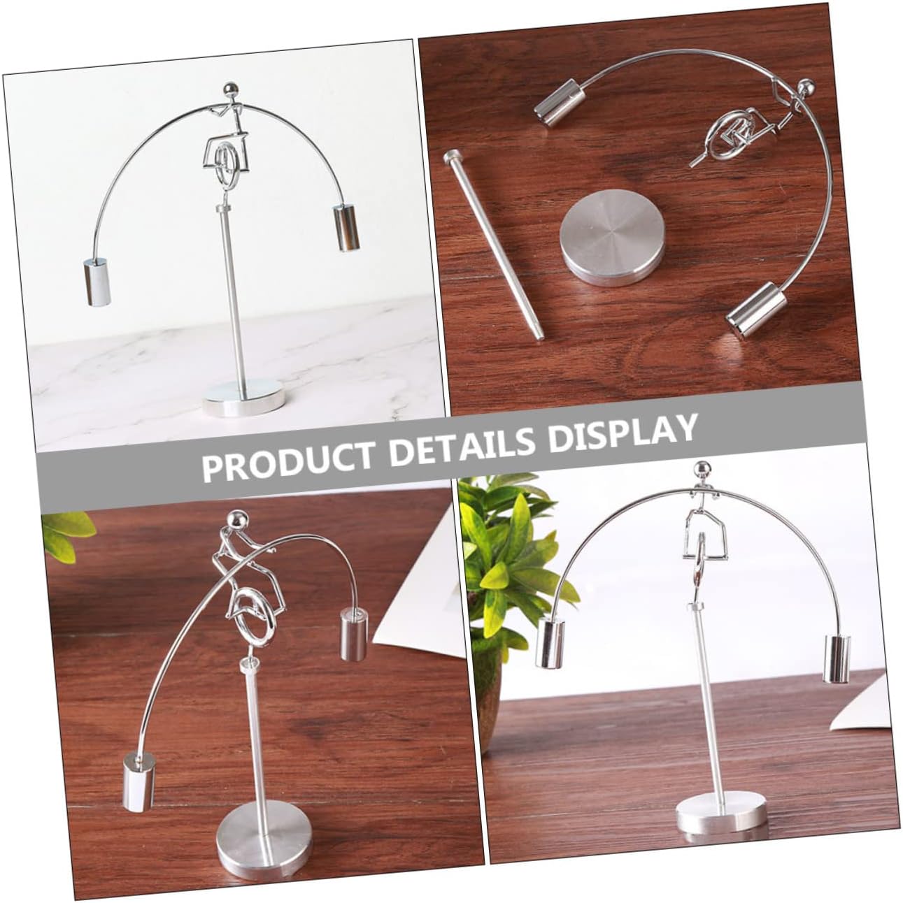 HANABASS Creative Unicycle Man Desktop Ornament Weightlifting Balance Figurine Unique Iron Craft for Home Decor Tumbler Design for Office Dorm Decorative Present for Indoor Spaces