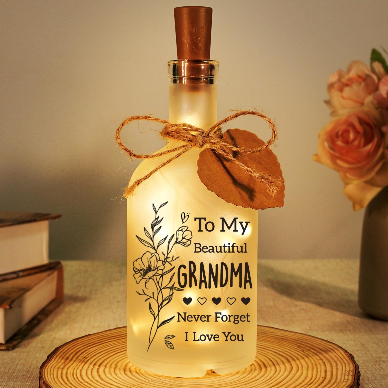 Sayregifty Gifts for Grandma - LED Bottle Decorative Light Grandma Birthday Gifts, Birthday Presents for Granny Gran Nana Nan — image 1