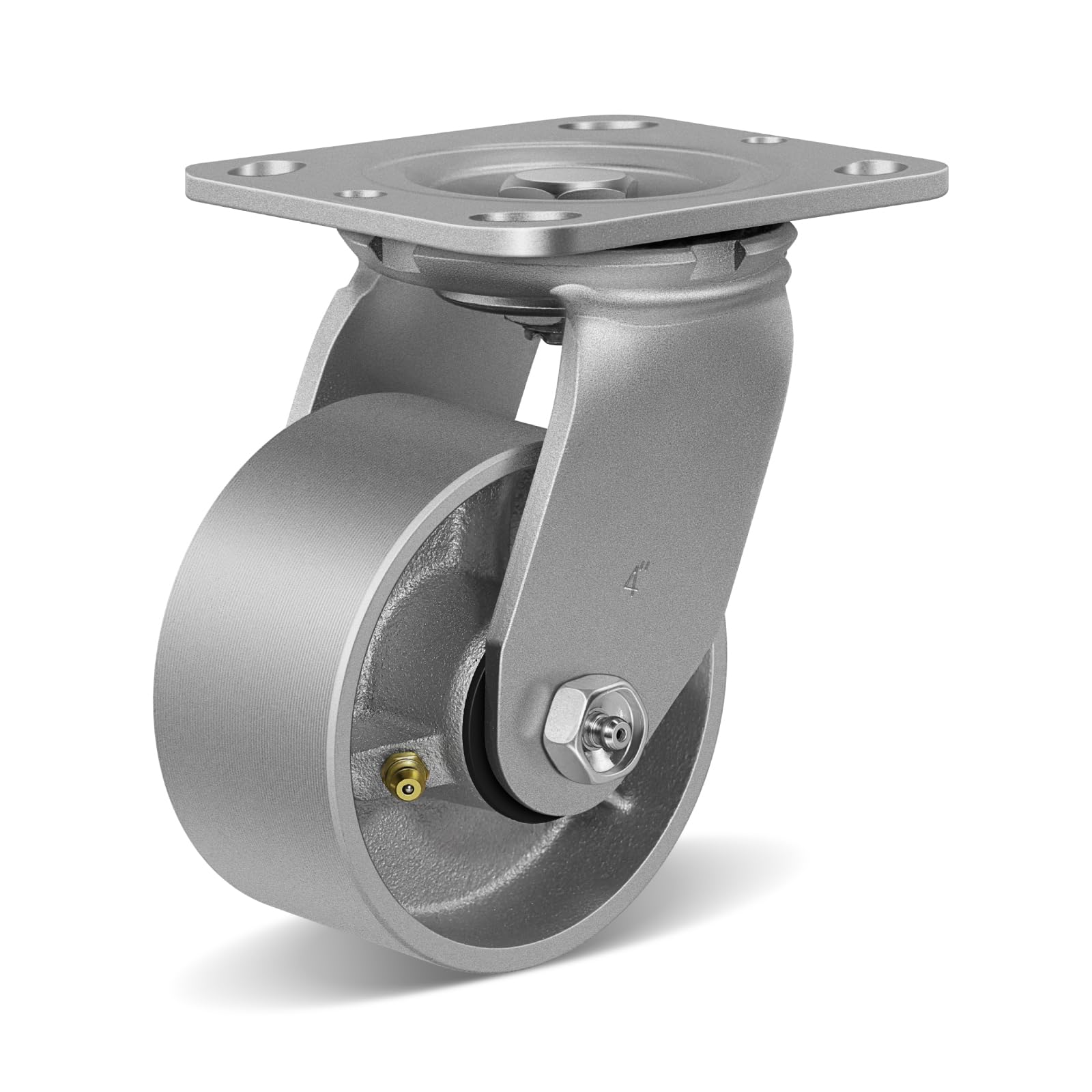 HANDSAMMU 4X2 Heavy Duty Caster Steel Cast Iron Wheel - Industrial Caster Wheels, with up to 800LB Capacity - Widely use for, Tool Box and Workbench (