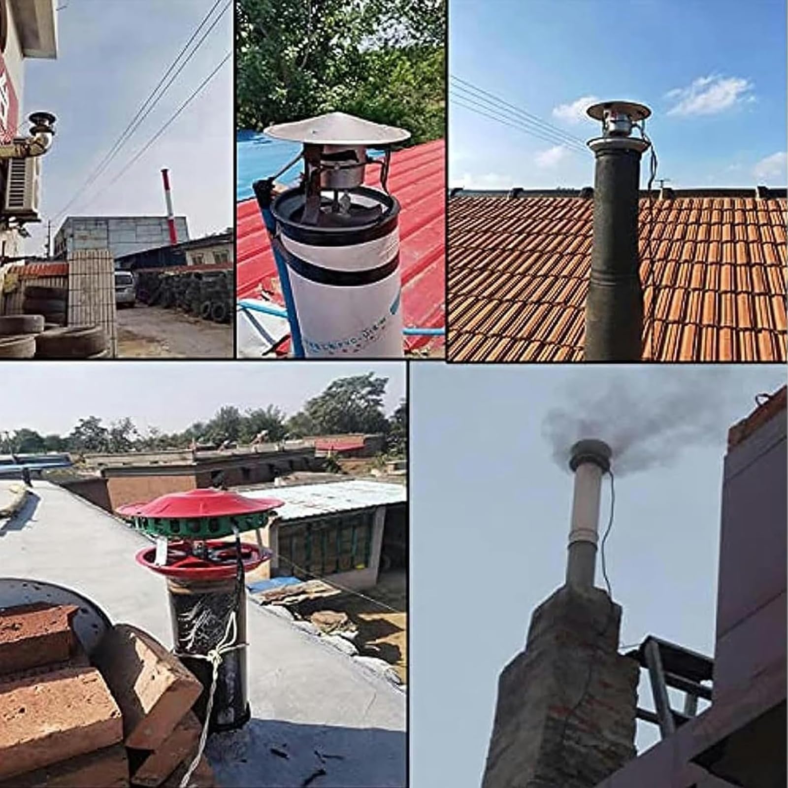 Wentylator kominowy, 100W domowy odsysacz dymu, kominkowy wentylator wyciągowy, wentylator spalinowy, induktor ciągu kominowego, kominowy wentylator kominkowy