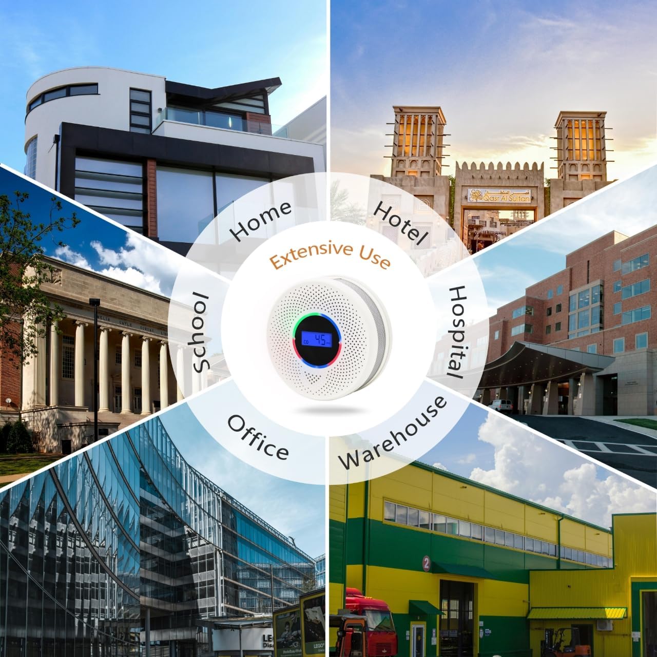 10-Year Battery Wireless Interconnected Smoke and Carbon Monoxide Detector, Smart Interlink Smoke CO Alarm with Digital Display, Fire and CO Combo Alarm for Home (3 Pack) - Image 5