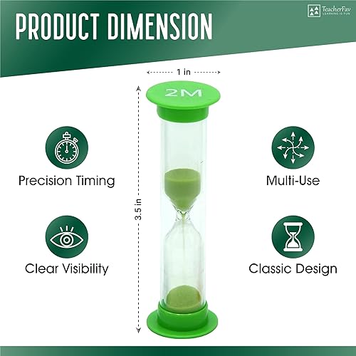 Miniatura 2 de Temporizador de arena para niños, juego de 8 pequeños relojes coloridos de cristal acrílico cubierto de 30 segundos, 1 minuto, 2 minutos, 3 minutos,