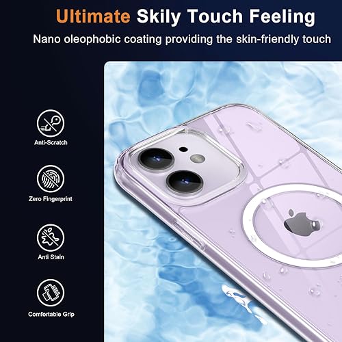 Miniatura 6 de MOCCA - Funda magnética resistente para iPhone 11 de 6.1 pulgadas, no se vuelve amarilla y es compatible con MagSafe, protector de pantalla de