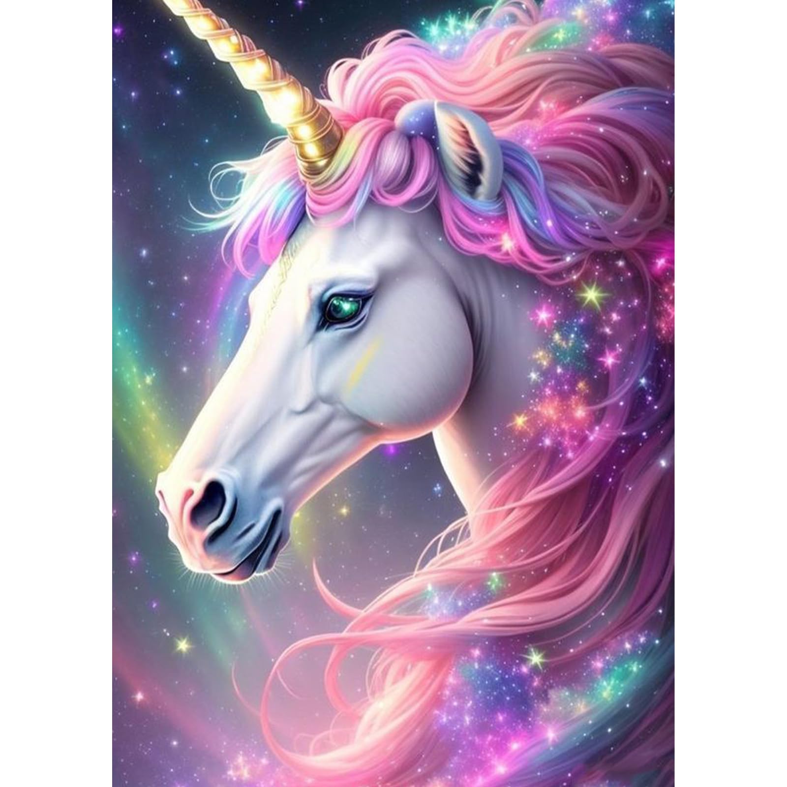 Kit Diamant Painting Licorne 5D 30x40 Cm - Art Du Diamant Complet Pour Adultes Débutants - Loisir Créatif Anti-stress