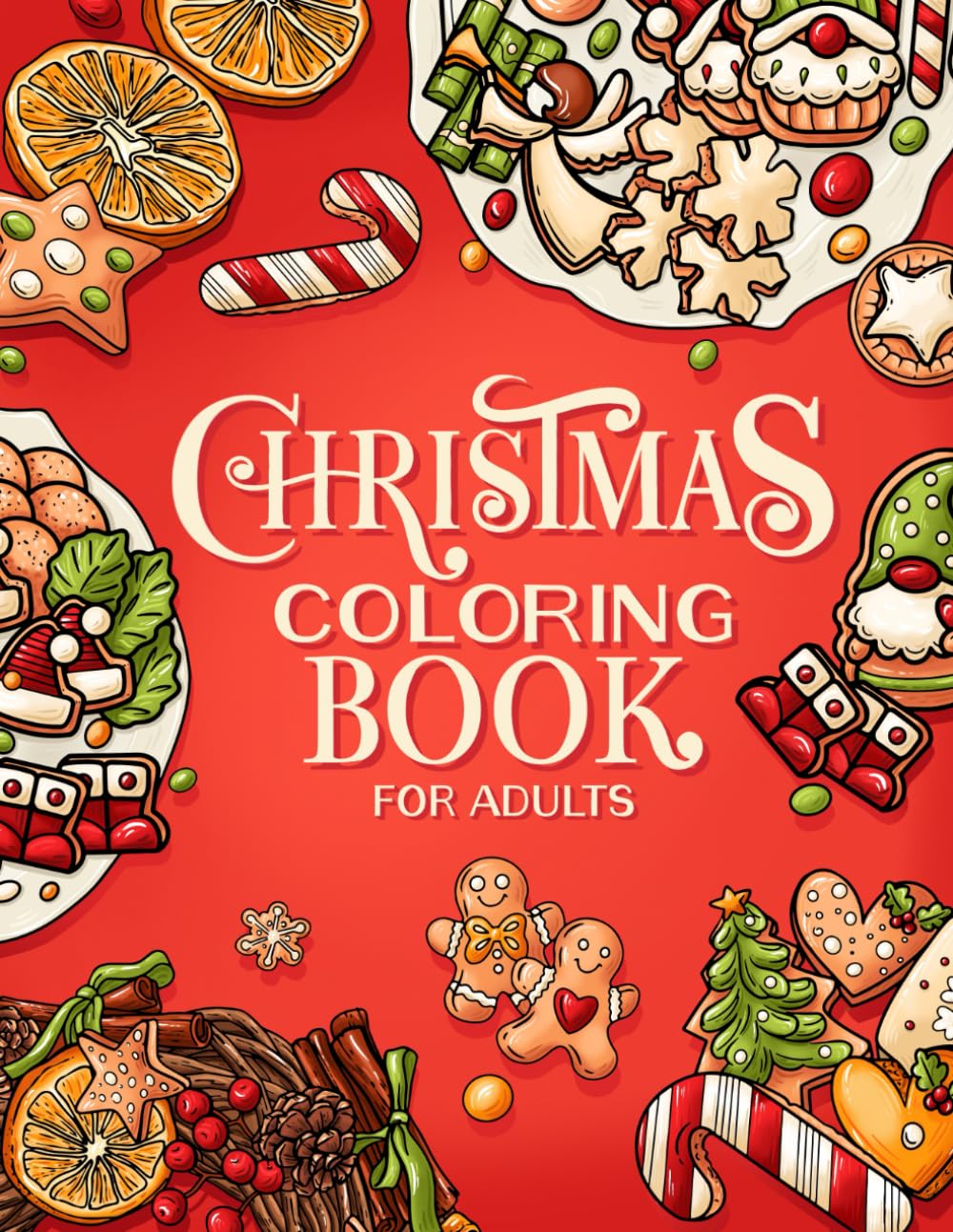 Christmas Coloring Book for Adults: Beautiful Holiday Scenes for Stress ...