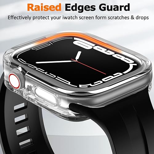 Miniatura 2 de NINKI Paquete de 2 Funda compatible con Apple Watch de 1.732 pulgadas, 4, 5, 6, 7 (sin vidrio templado, TPU suave, resistente a los arañazos, funda