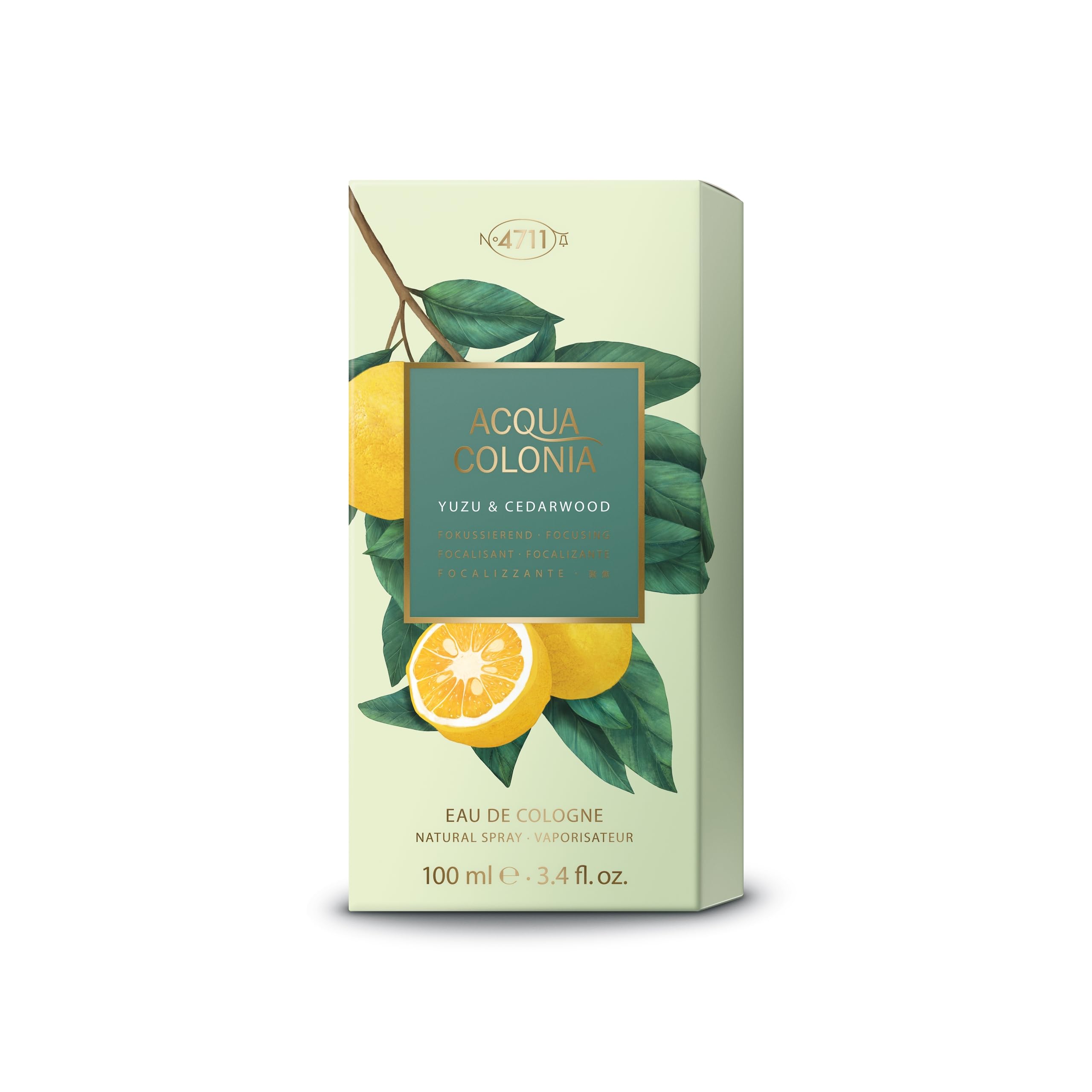 4711 Acqua Colonia® Yuzu & Cedarwood | Eau de Cologne - focalizzante - Benessere per i sensi | 100 ml Natural Spray
