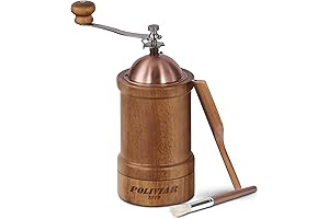 POLIVIAR Manual Vintage Coffee Grinder with Superior Ceramic Burr