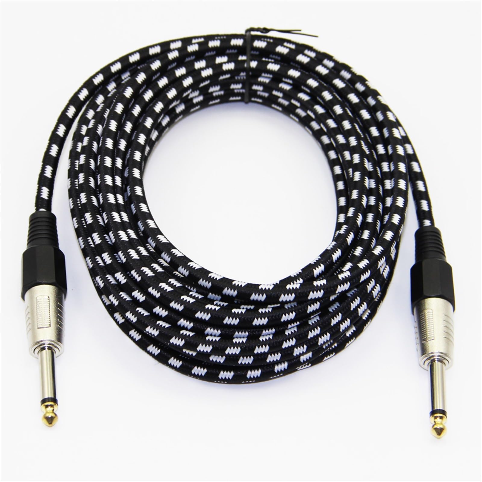 akcesoria do gitary Nylon Pleciony 1/4 ''jack 6.5mm Do 6.5mm Kabel Audio Z Męskiego Na Męskie Do Wzmacniacza Elektryczny Mikser Gitarowy (Color : 6 m)