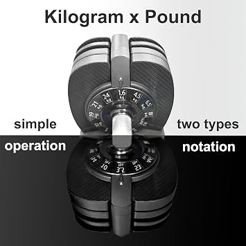 BODYTECH 53LBS/24KG Quick Adjust Dumbbell - 1-Second Weight Change & Safety Lock | Sweat-Proof Metal Grip | Space Saving Home Gym Equipment