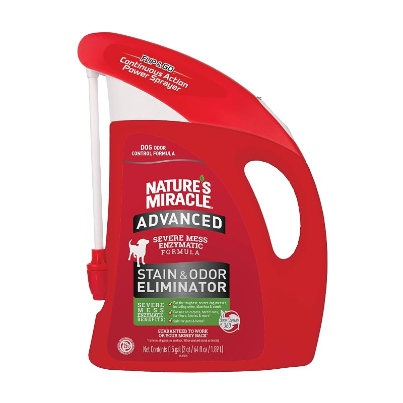 Removedor de Manchas e Odores para Cães Nature's Miracle com Fórmula Enzimática e Spray Flip & Go 1,92 L