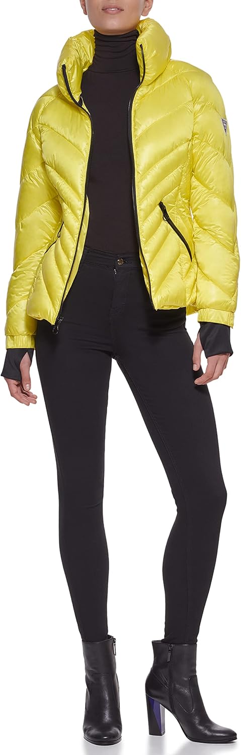 GUESS Women's Belted Softshell Coat With Hood