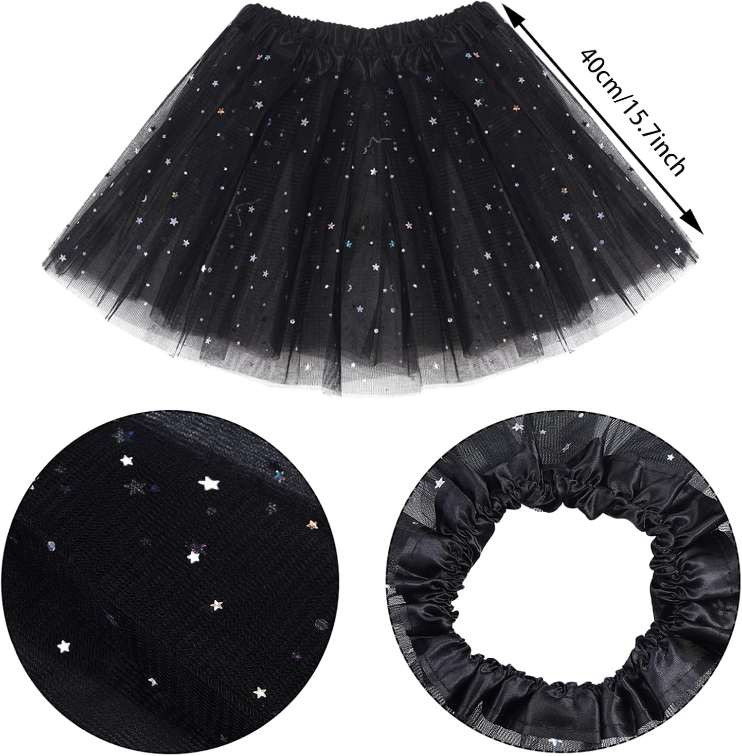 Dxhycc Cat Costume for Girls Kids Cat Ears Headband Tail Bowtie Tutu and Face Stickers for Halloween Dress Up Party - Image 3