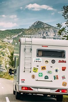 20 Parça Karavan Ve Kamp Araçlarına Özel Sticker Çıkartma Seti Mod-3