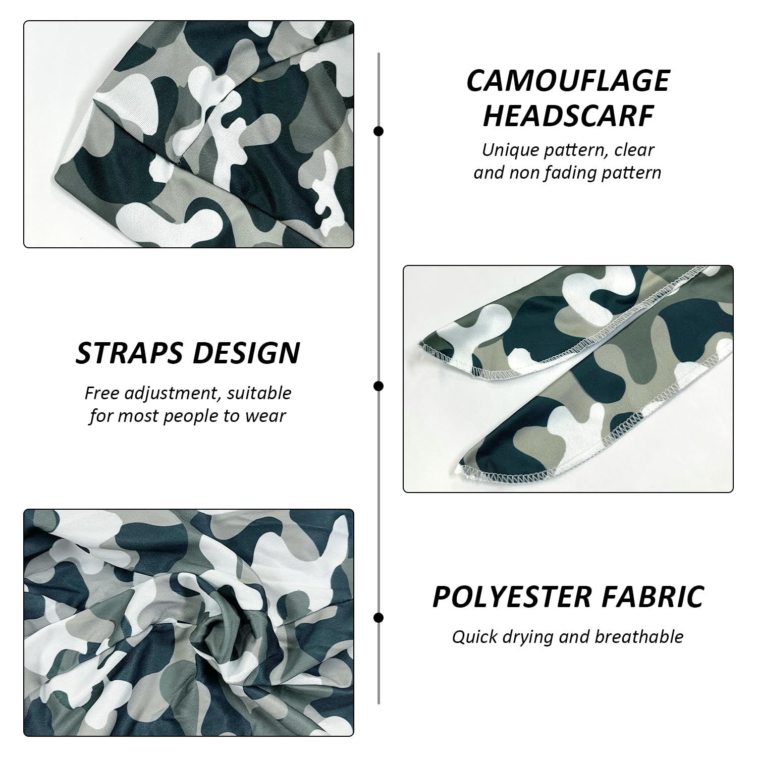 6 Pañuelos De Camuflaje, Pañuelos De Ciclismo De Secado Rápido, Sombreros Transpirables, Pañuelos De Protección Solar, Adecuados para Actividades Al Aire Libre Y Deportivas.