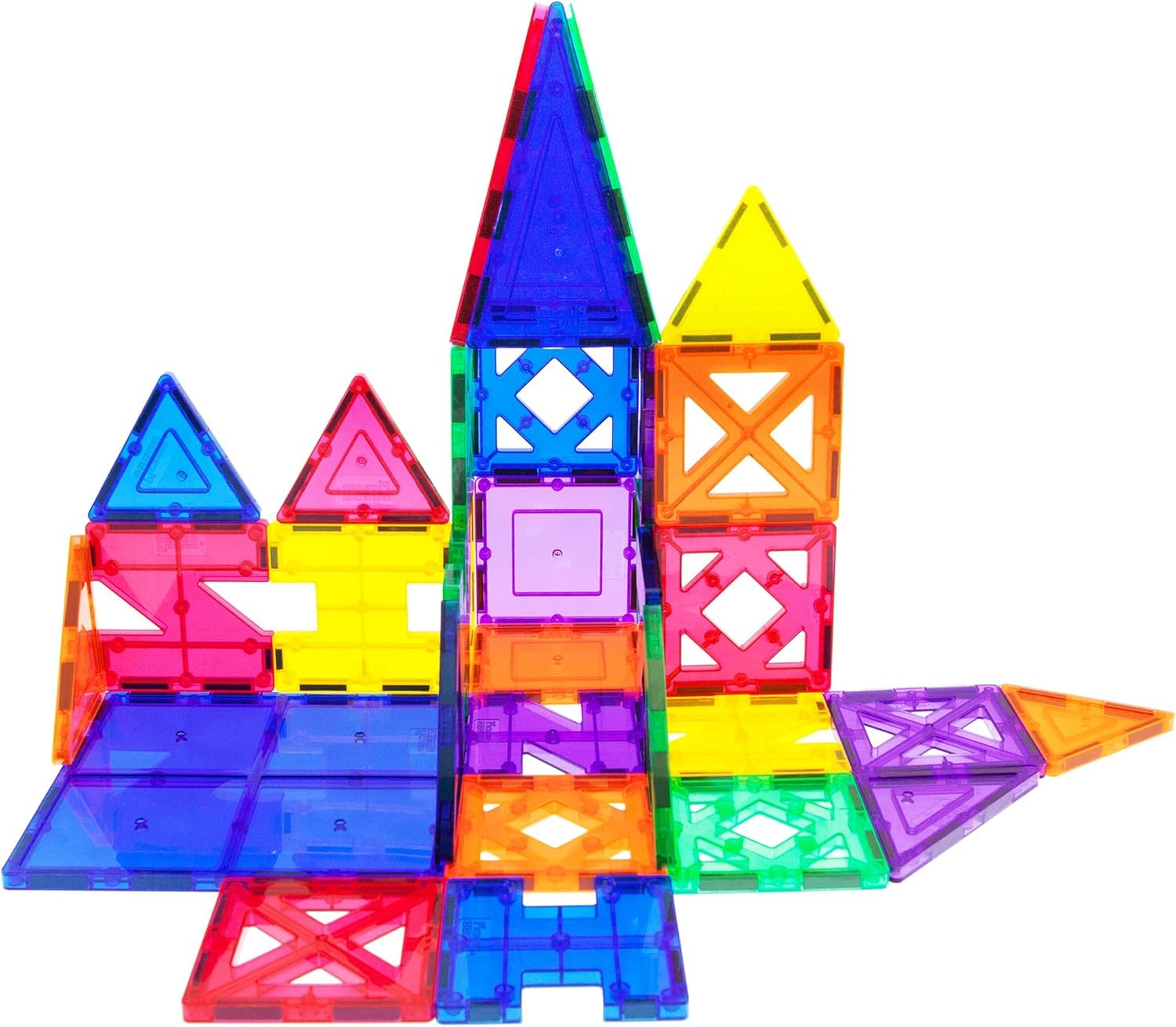 33 Piece Building Blocks 33pcs Educational Kit 3D Building Construction Toy Set Clear Magnetic Stacking Block STEM Playboard Magnet Felt Tiles Novelty Game, Creativity Beyond Imagination