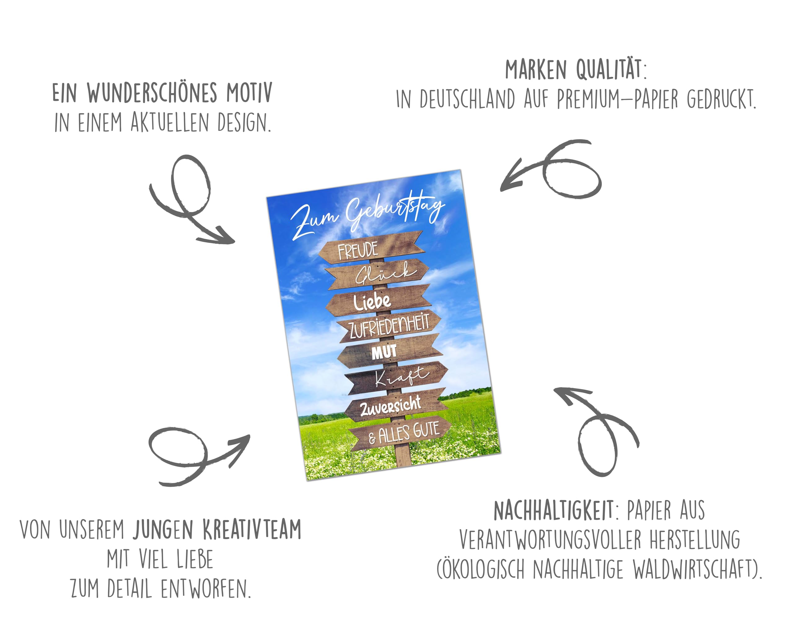 Edition Seidel Premium Quadratische Glückwunschkar Produktbild-Vorschau 7