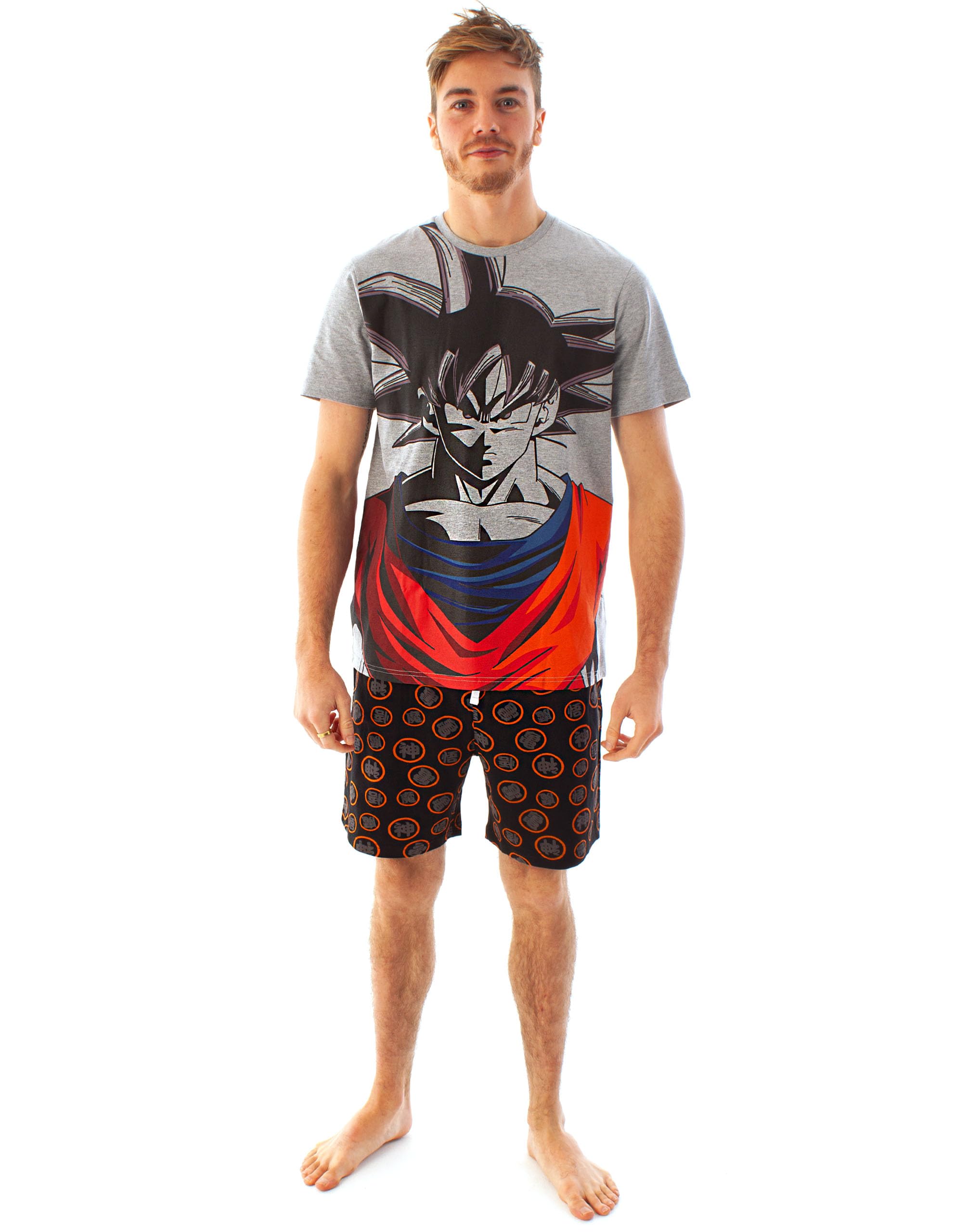Vanilla Underground Dragon Ball Z Mens Grey Goku Short Sleeve Short Leg Pyjama Set (Medium) from B&Q