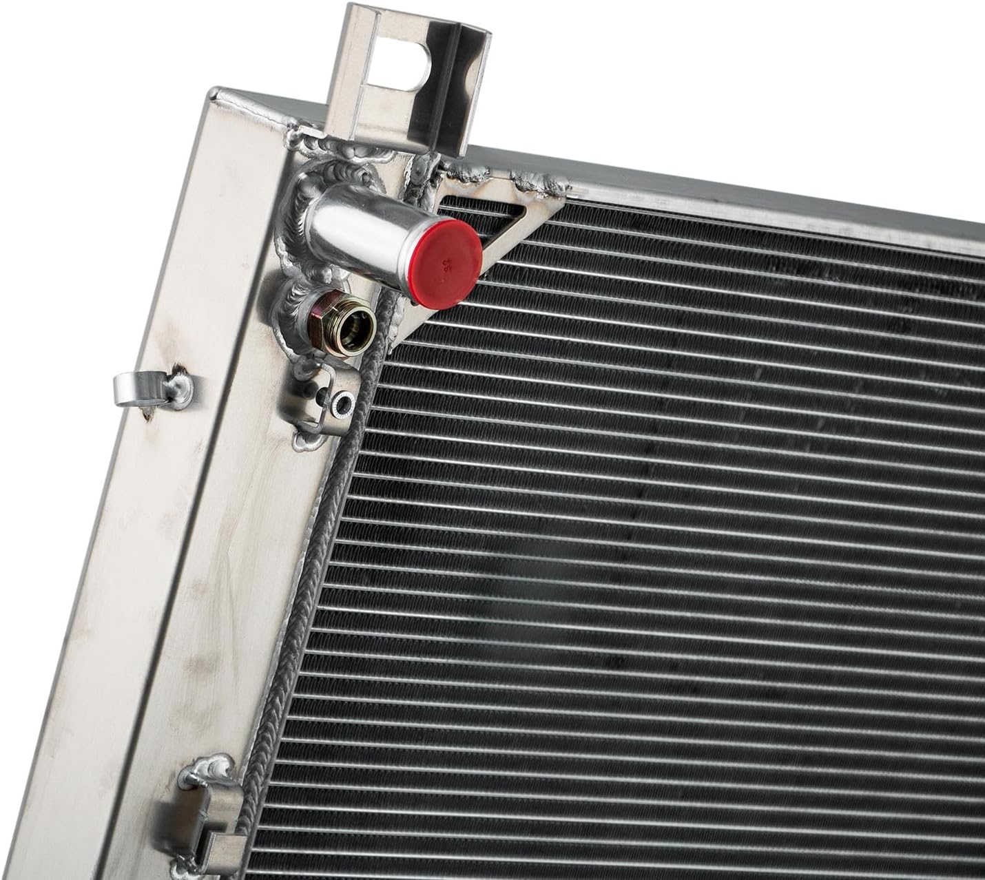 3 Row Aluminum Radiator Compatible with 1999-2014 Chevy Silverado 1500 2500 Suburban Tahoe 4.8L 5.3L 6.0L V8 00 01 02 03 04 05 06 07 08 09 10 11 12 13 Radiators