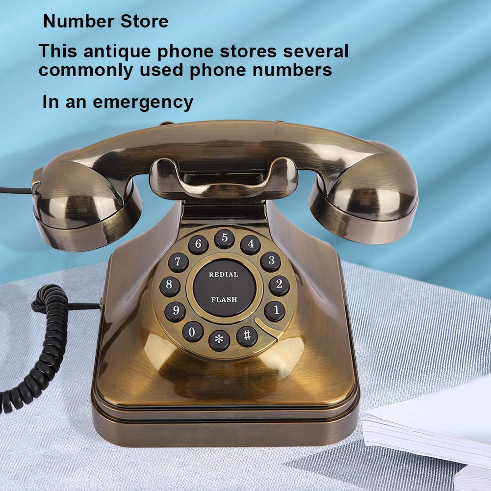 WX-3011# antyczny telefon z brązu vintage telefon stacjonarny telefon do domu biuro, dla przyjaciół, stały telefon do biura, telefon bezprzewodowy