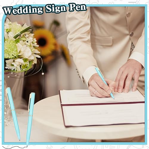 Vista 3 de Teling 36 bolígrafos pequeños a granel de 4 pulgadas, herramienta de escritura pequeña y pequeña de 4 pulgadas, tinta negra para cuaderno de Azul