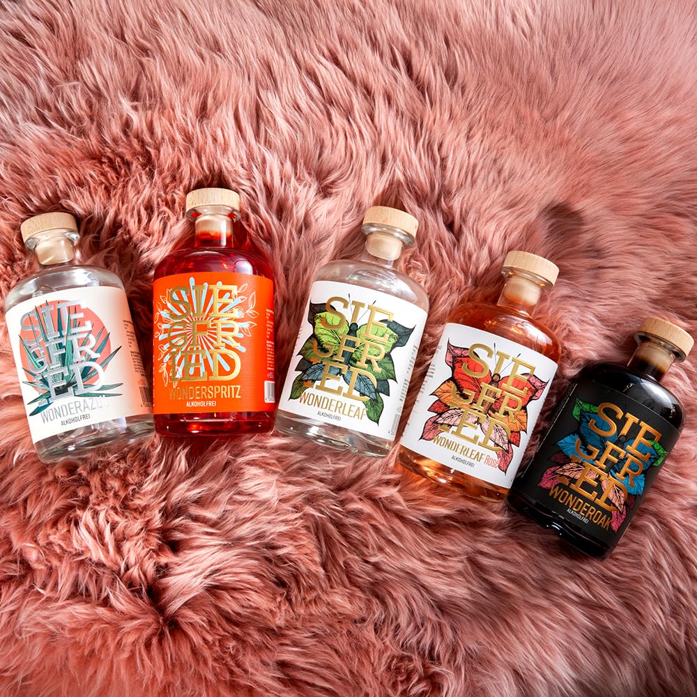 Siegfried alkoholfrei-Set | Alkoholfrei | Von den Machern des weltweit prämierten Siegfried Gin | Vegan | Natürliche Destillate | 5 x 500ML