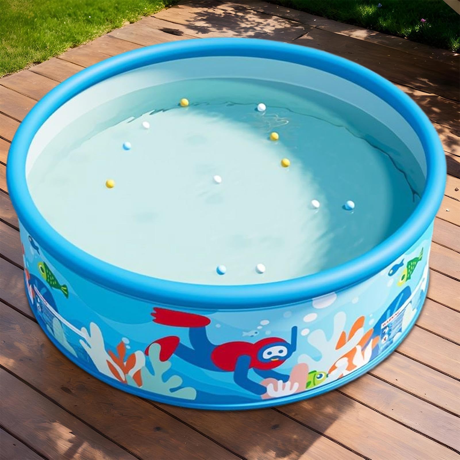 Piscina Portatile | Piscina da Giardino,Vasca Rotonda In PVC Rinforzato Per Bambini Adulti Intrattenimento Familiare In Giardino