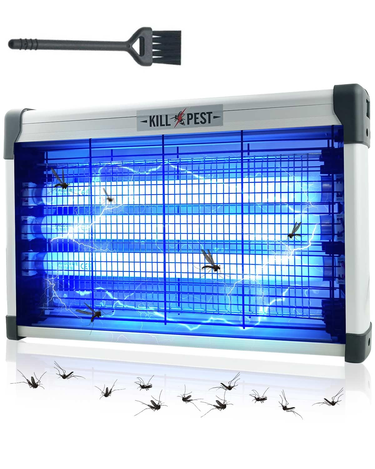 30W Lampada Antizanzare Electtrica, Lampada Zanzara Zapper con 3 tubi UVA, Potente a Lampada Antizanzare, Insetto Zapper per Cucina, Casa, Giardino Interno, Cortile (3x10w)