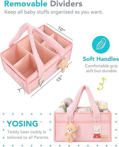 Miniatura 8 de YOSING Organizador de pañales, organizador de pañales de bebé para cambiador, almacenamiento de guardería y organizador de automóvil para pañales y