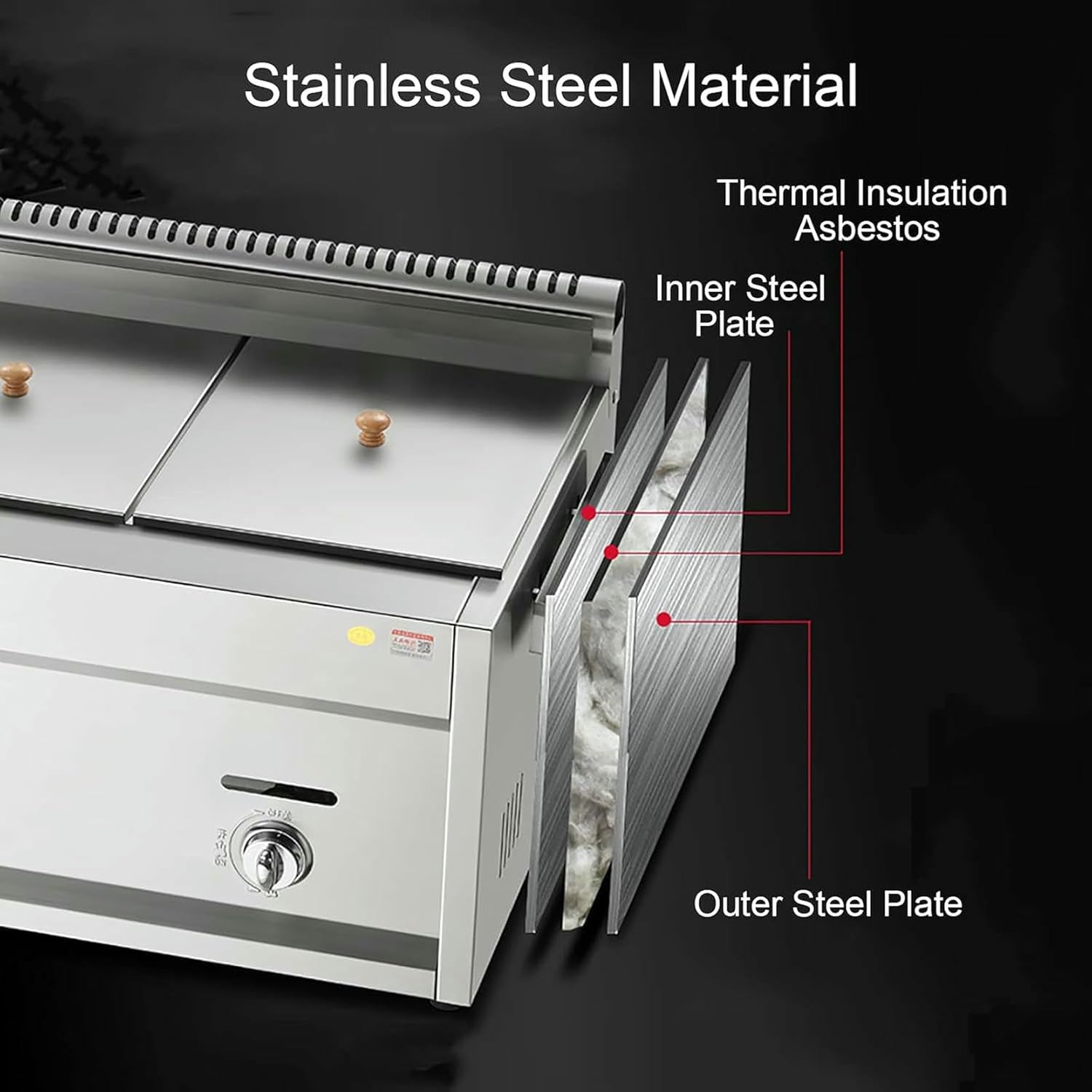 Commercial Deep Fat Fryer 8L/16L Gas, Stainless Steel Countertop, with Basket, Home Kitchen Restaurant