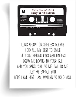 This Mortal Coil (Cocteau Twins) Song to the Siren Unframed Lyrics Print