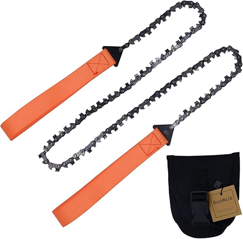 BushWalk Motosierra de bolsillo de 36 pulgadas con cuchillas de dientes afiladas, herramientas de sierra compactas de mano para camping, caza, corte