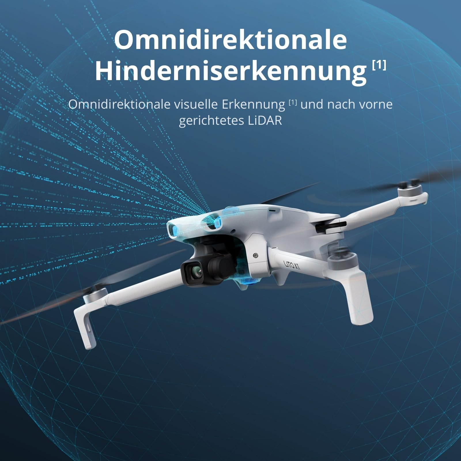 DJI Lito X1 Combo mit 2 Akkus Bundle mit Zubehör, 4K Kameradrohne, Hinderniserkennung, ActiveTrack, 1/1,3-Zoll-Sensor, Leicht, 15 km Videoübertragung, C0 (Drone Lito X1 Combo)