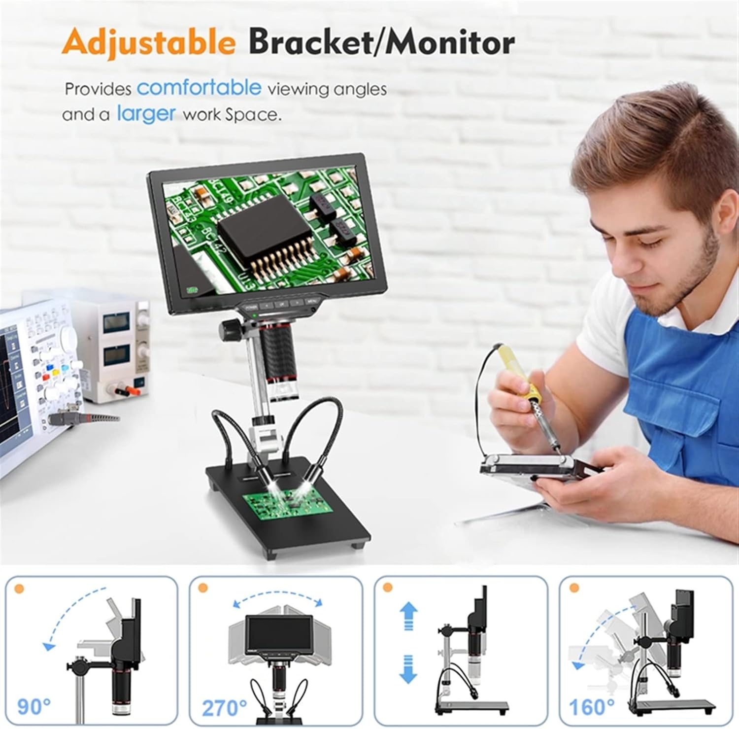 顕微鏡、 顕微鏡 3-1300X 16MP USB 7/10.1 インチ LCD デジタル顕微鏡エレクトロニクス用はんだ付け PCB 電子機器および  PCB修理用デジタル顕微鏡、コインマイクロスコープ、HDMI液晶、1300x溶接、opqpq、odm501、24mp、10インチ -  AliExpress 顕微鏡、 顕微鏡 3-1300X ...