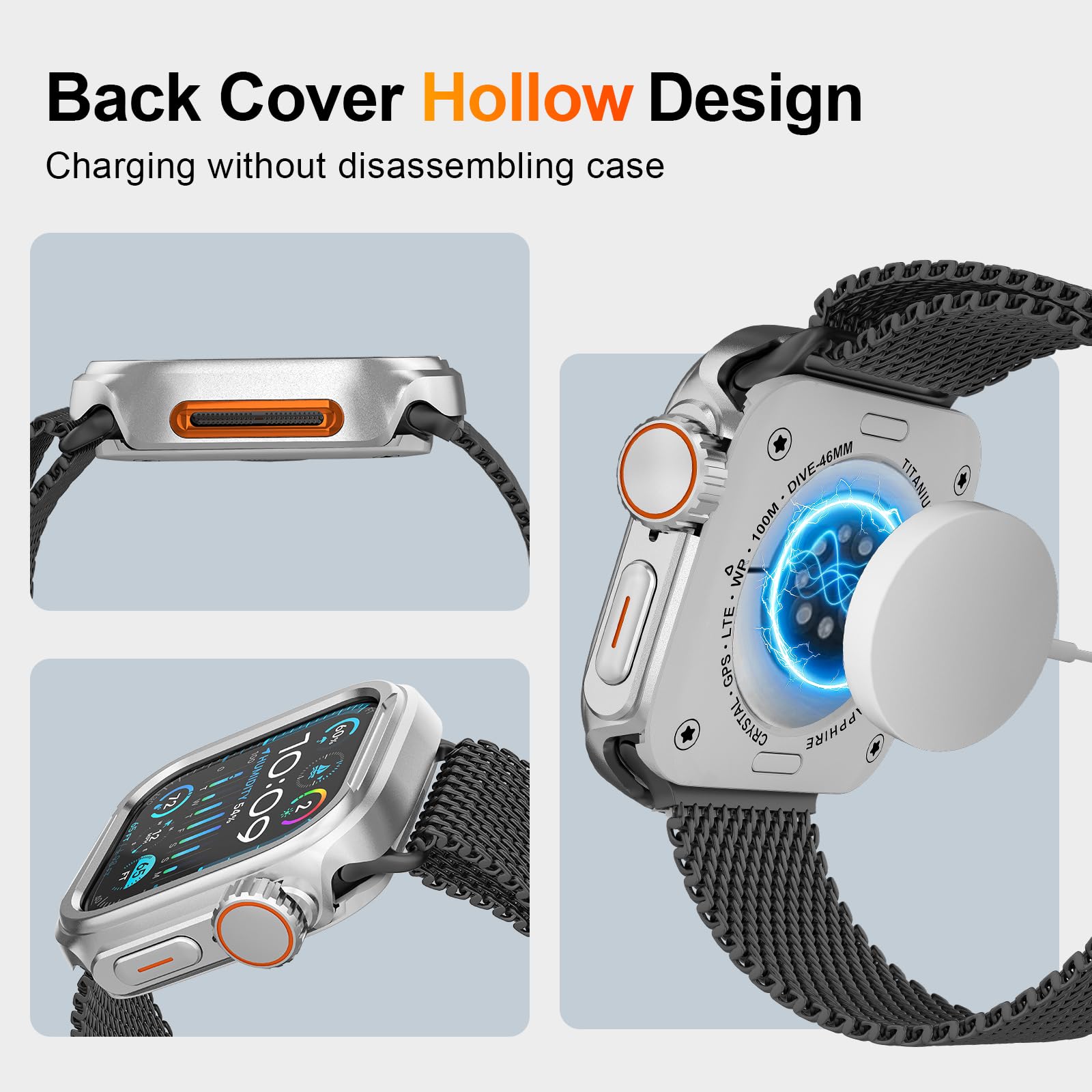 Amazon.co.jp: SDOCEBF アルミニウム合金ケース Apple Watch SE 3/2/1 