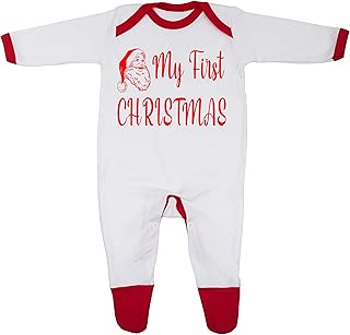 Generic Baby,Clothing,Baby Boys 0-24m,Sleepwear & Robes,Sleepsuits 'My First Christmas' Baby Boy Girl Unisex Sleepsuit 100% Combed Cotton