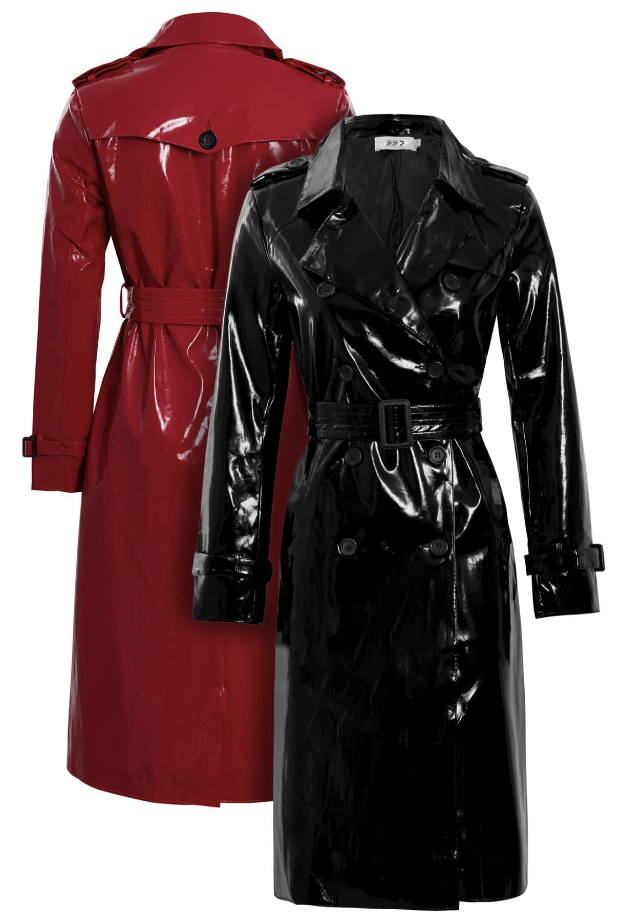 SS7 Damen Maxi Trenchcoat aus Vinyl