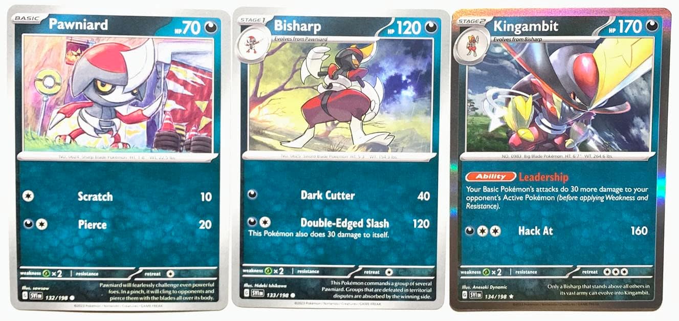 Kingambit 134/198 Holo - Scarlet & Violet - Pokemon Evolution 3 Card Set