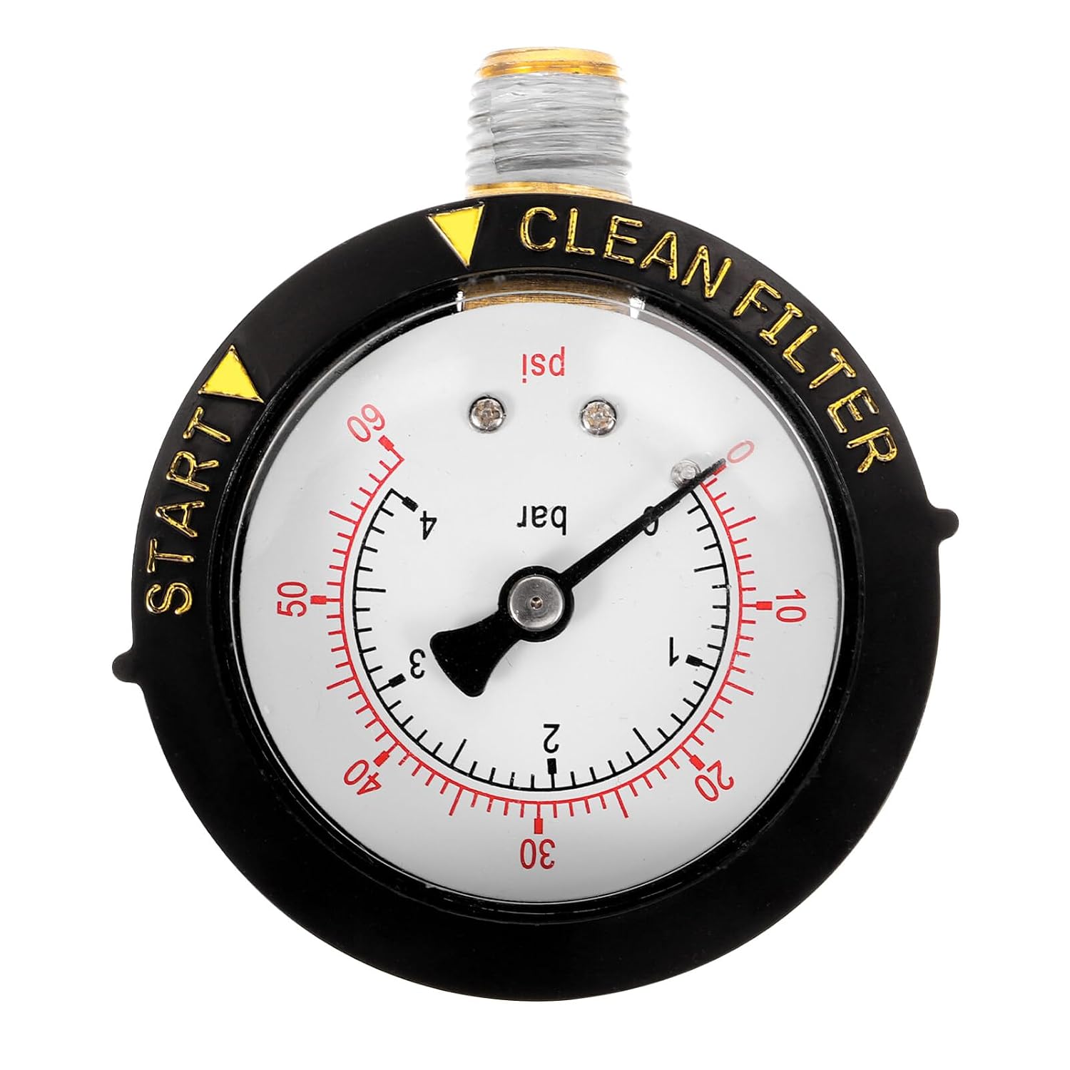 Toddmomy Swimming Pool Pressure Gauge for Water Systems Lightweight Spa Pressure Npt Bottom Mount for Aquariums and Hot Tubs