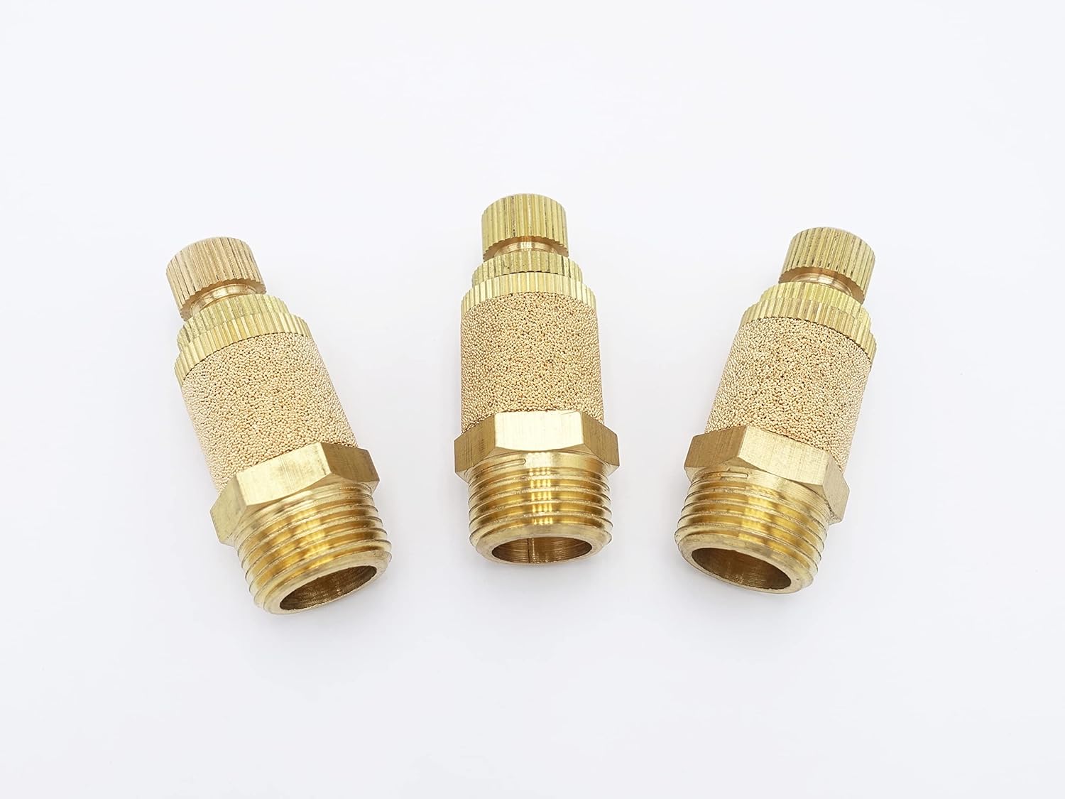 IVLPHA Pneumatic Air Muffler, Sintered Bronze Brass Exhaust
