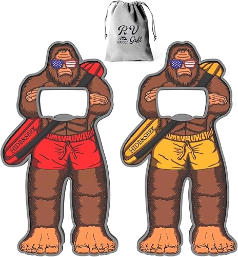 Haigoo Sasquatch - Imán para abridor de botellas para refrigerador, abridor magnético de botellas de cerveza, divertido y único abrelatas de