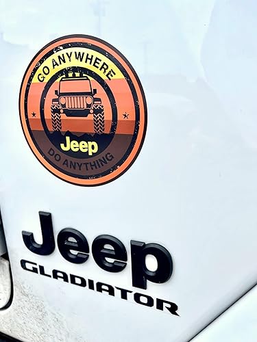 Miniatura 2 de Decal Mods Adhesivos laterales redondos Go Anywhere Do Anything, para Jeep WranglerTJ JK JL (1997-2023) GADA (juego de 2)  FK1J4