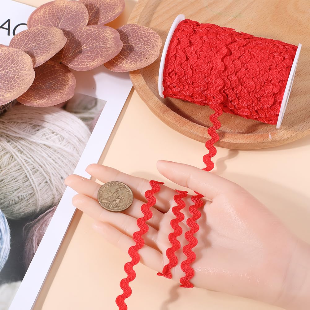 RIC Rac Borte 16 M – Rot-weiß, 5-8 Mm Breit Für Nähen, Basteln & Deko Bei Hochzeit Oder Weihnachten